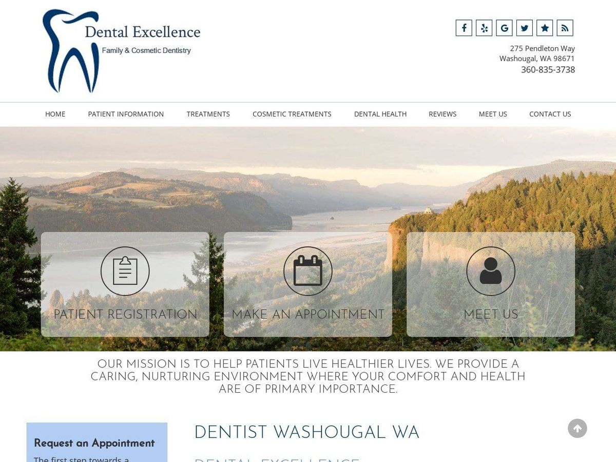 Dental Excellence Website Screenshot from dougjohnsondental.com