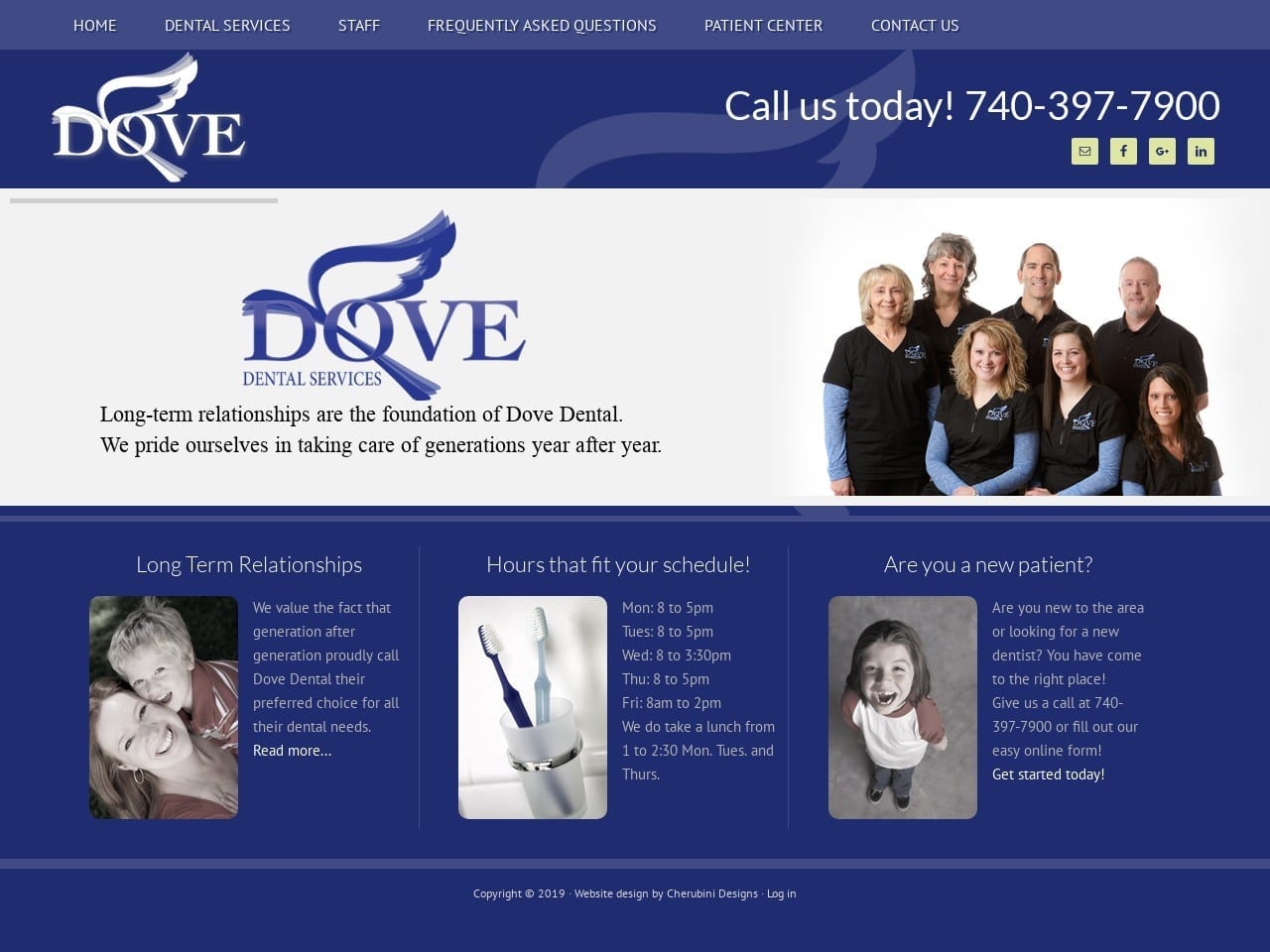 Dove Dental Website Screenshot from dovedental.com