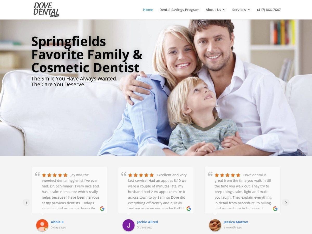 Dove Dental Group LLC Website Screenshot from dovedentalgroup.com
