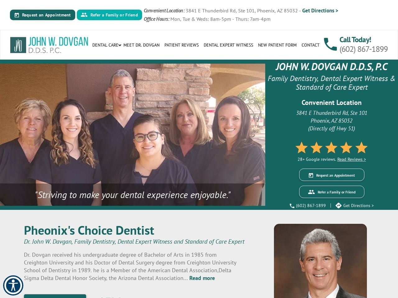 Dovgan Dental Website Screenshot from dovgandental.com