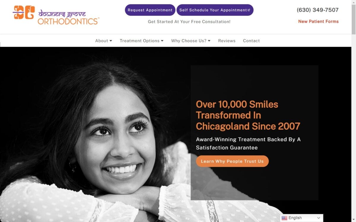 downersgroveorthodontics.com screenshot