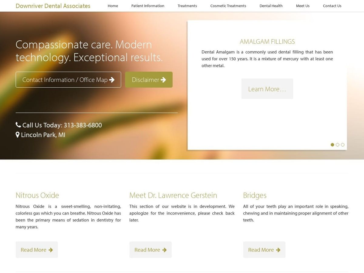 Downriver Dental  Associates Website Screenshot from downriverdentalassociates.com
