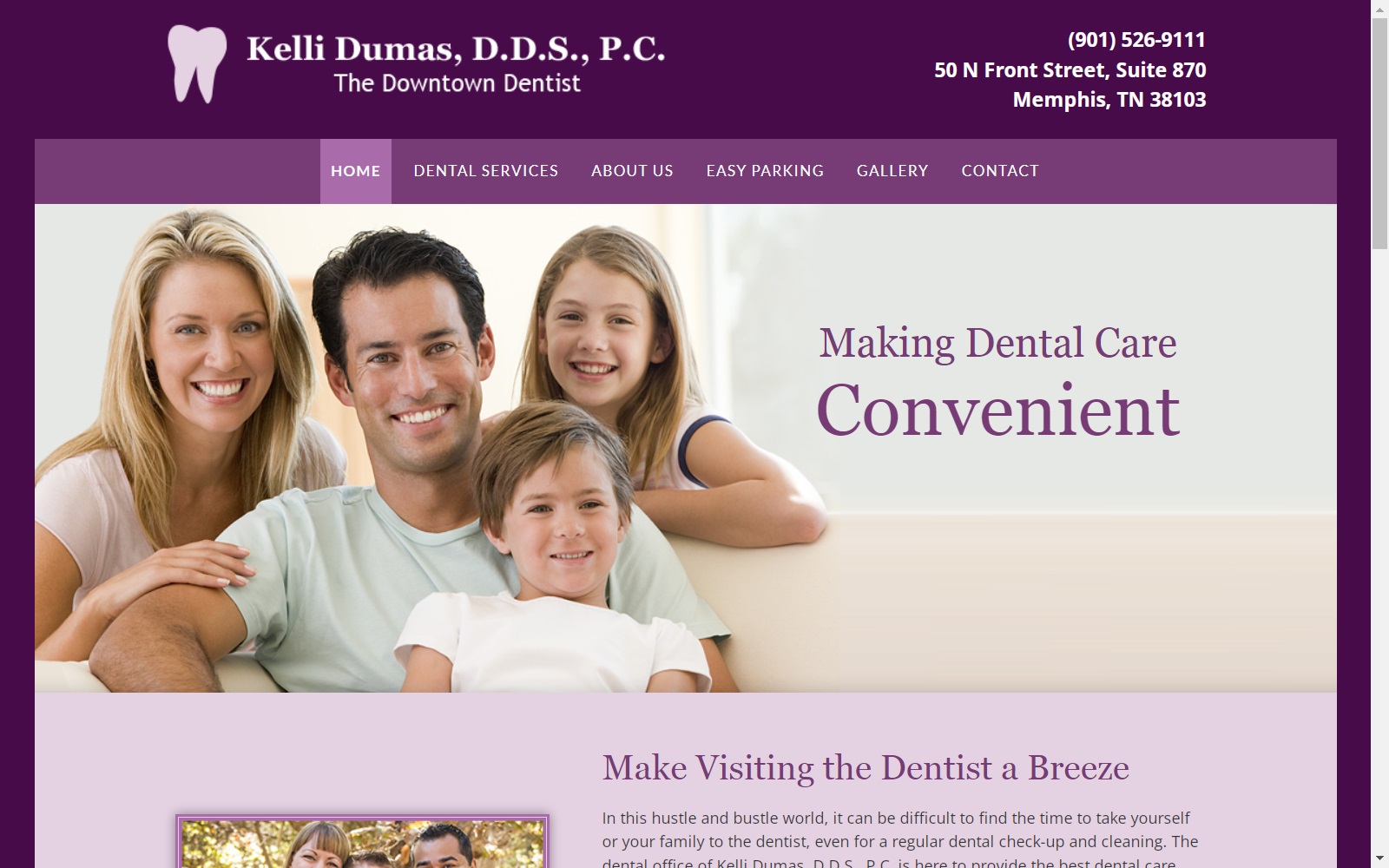 downtowndentist.net screenshot