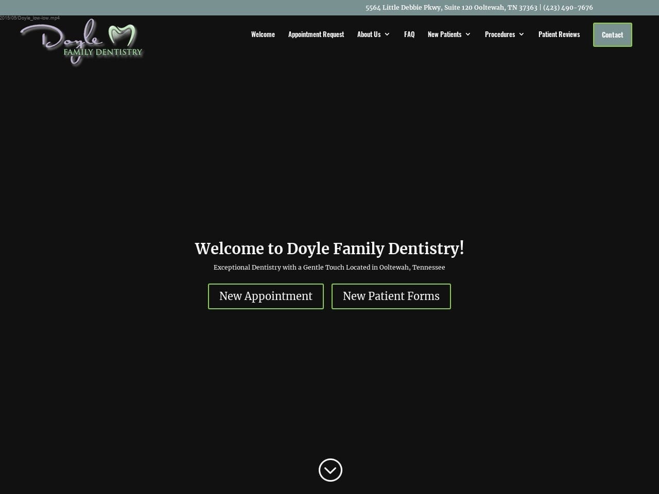 Doyle Callie L DDS Website Screenshot from doylefamilydentistry.com