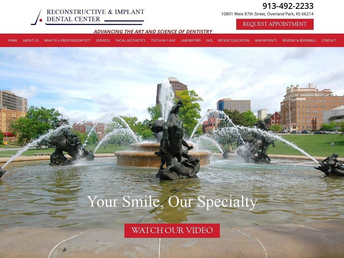 Reconstructive Dentist Website Screenshot from dr-amet.com
