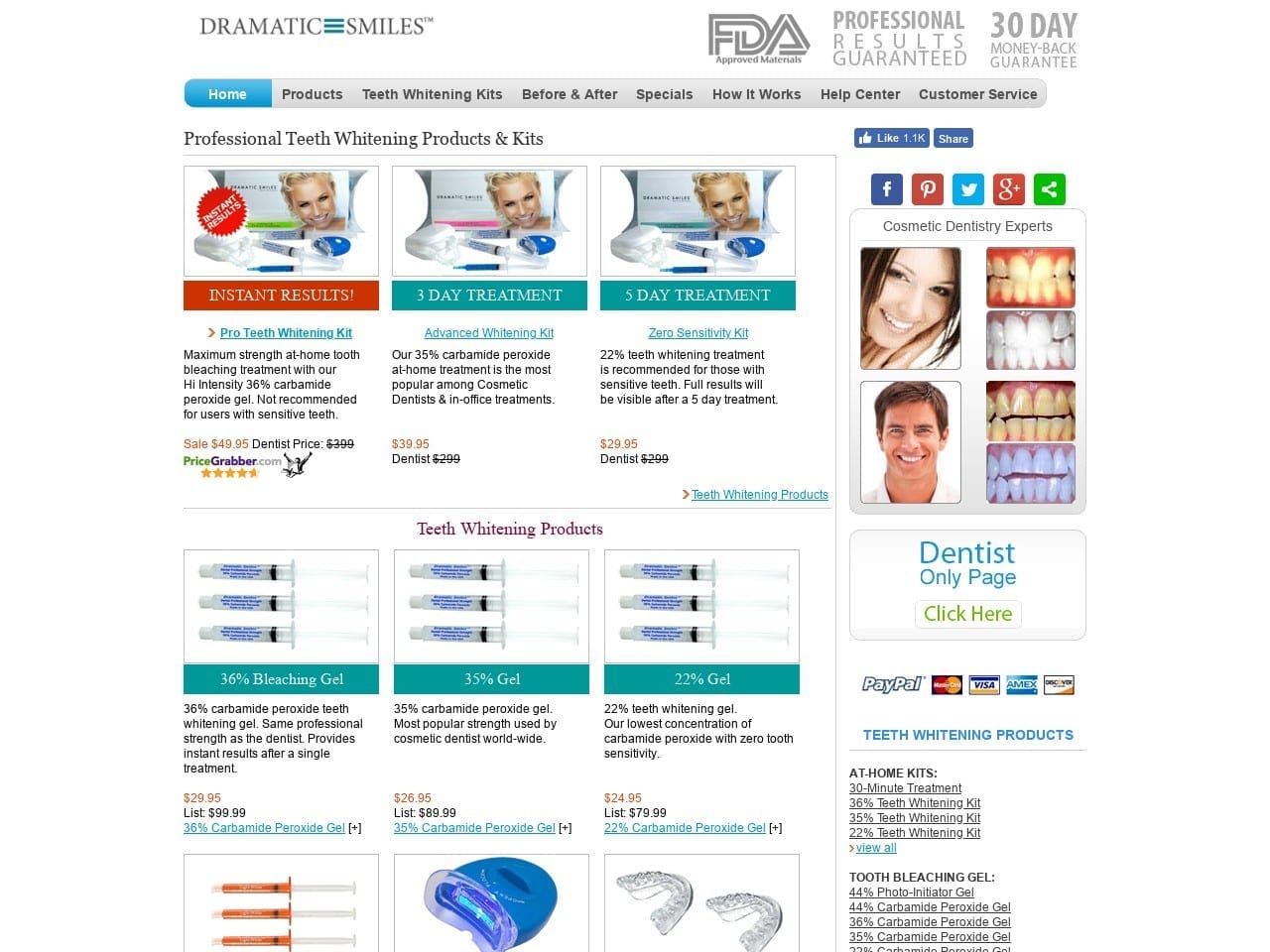 Dr Amatic Smiles Website Screenshot from dramaticsmiles.com