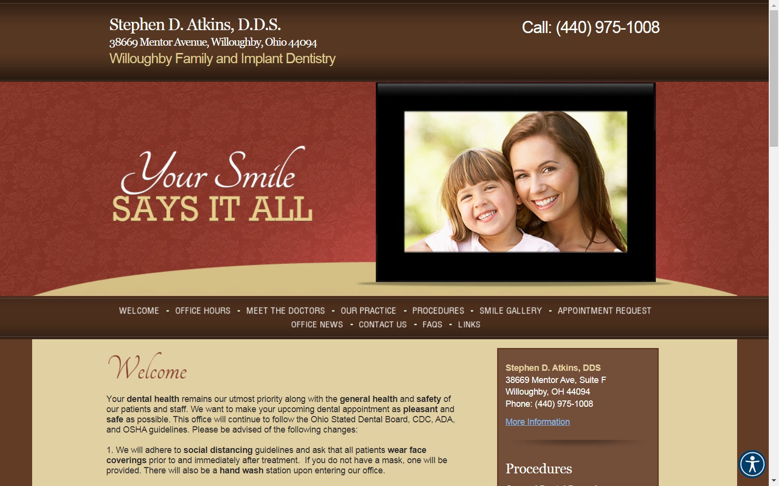 dratkinsdds.com screenshot