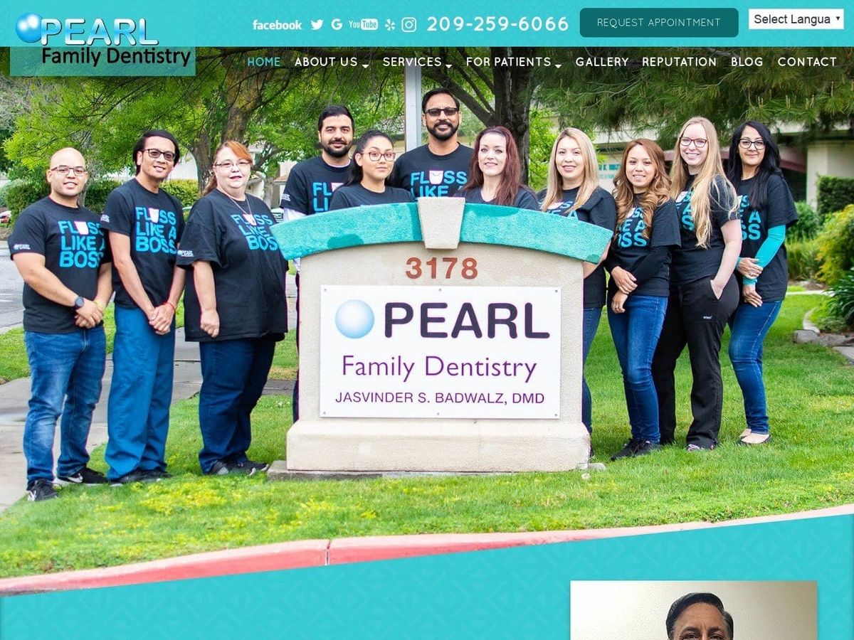 Pearl Family Dentistry Dr. Jasvinder S. Badwalz De Website Screenshot from drbadwalz.com