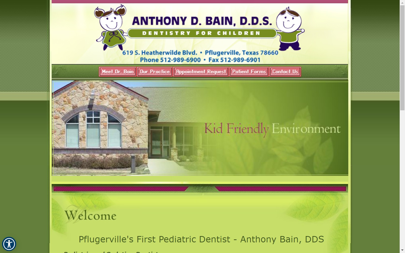 drbainpediatricdentist.com screenshot