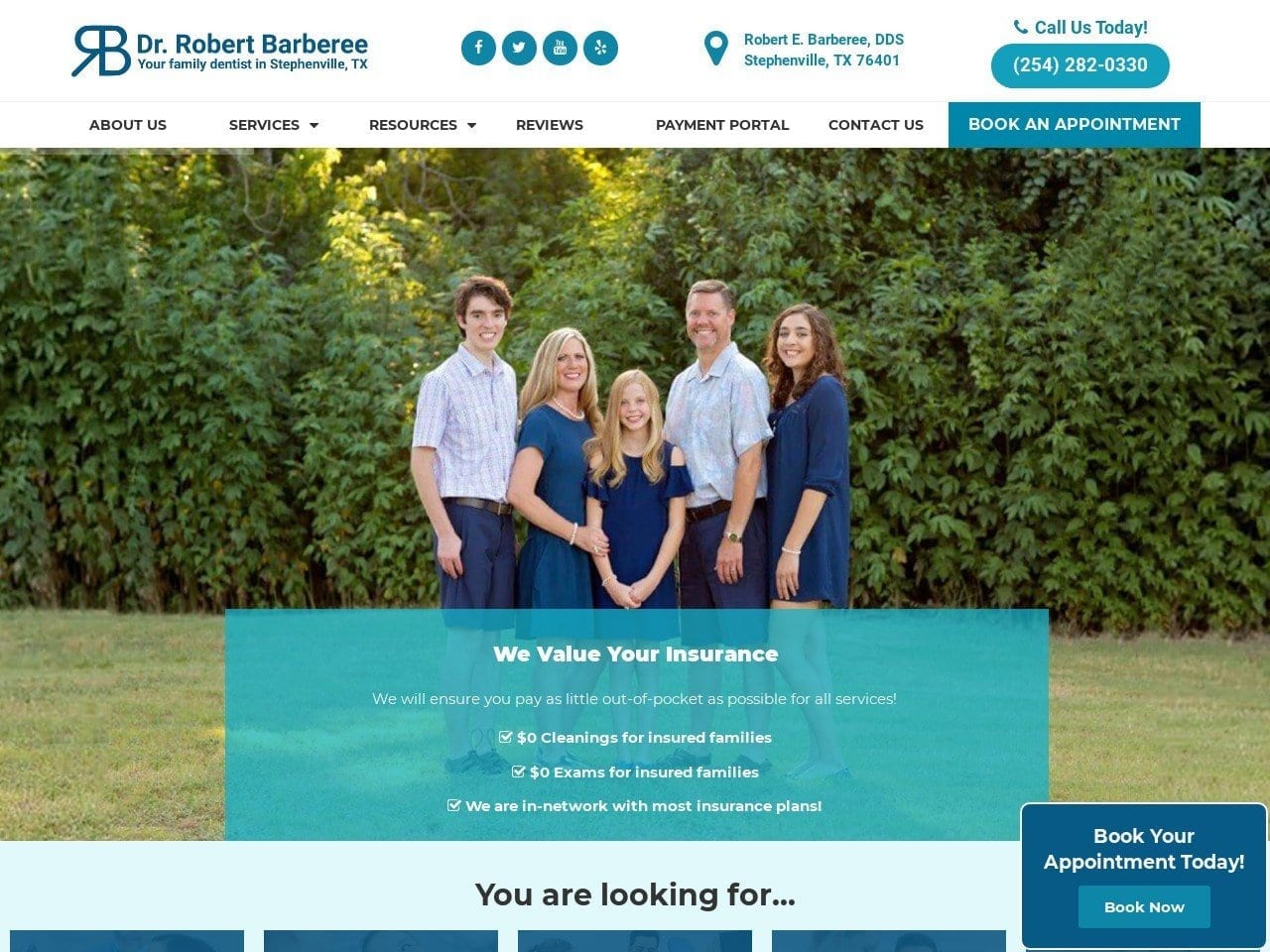 Dr. Robert E. Barberee DDS Website Screenshot from drbarberee.com