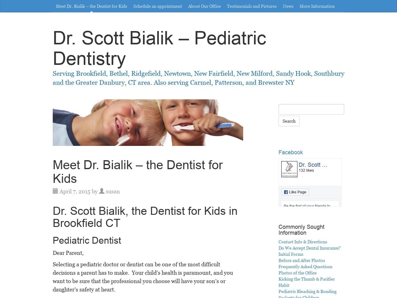 Bialik Scott a DDS Website Screenshot from drbialik.com