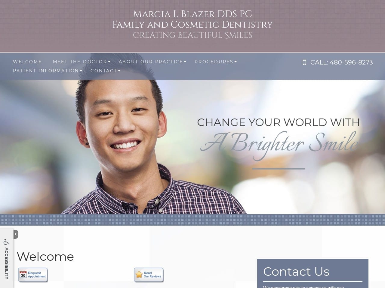 Marcia L Blazer DDS PC Website Screenshot from drblazer.com