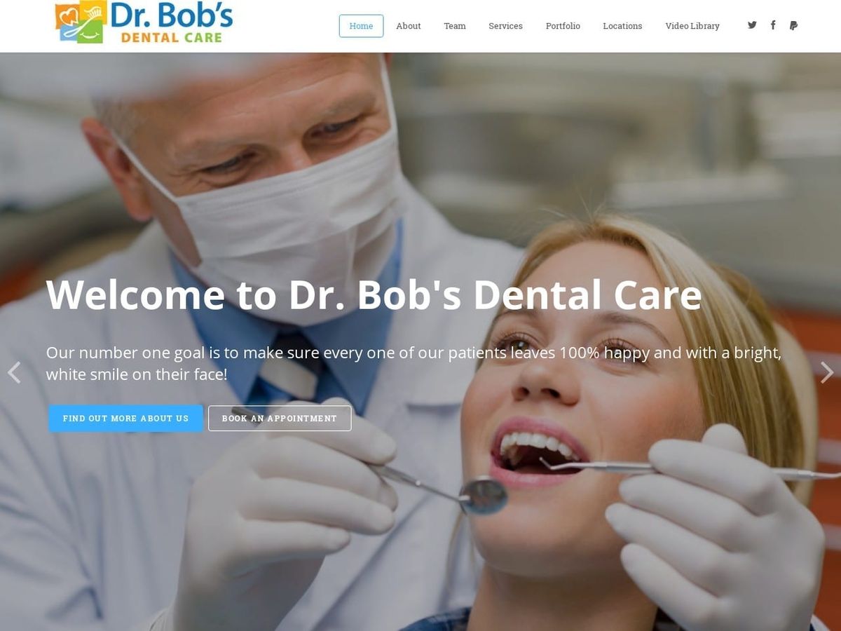 Dr. Jeffrey M. Dolgos DDS Website Screenshot from drbobsdentalcare.com