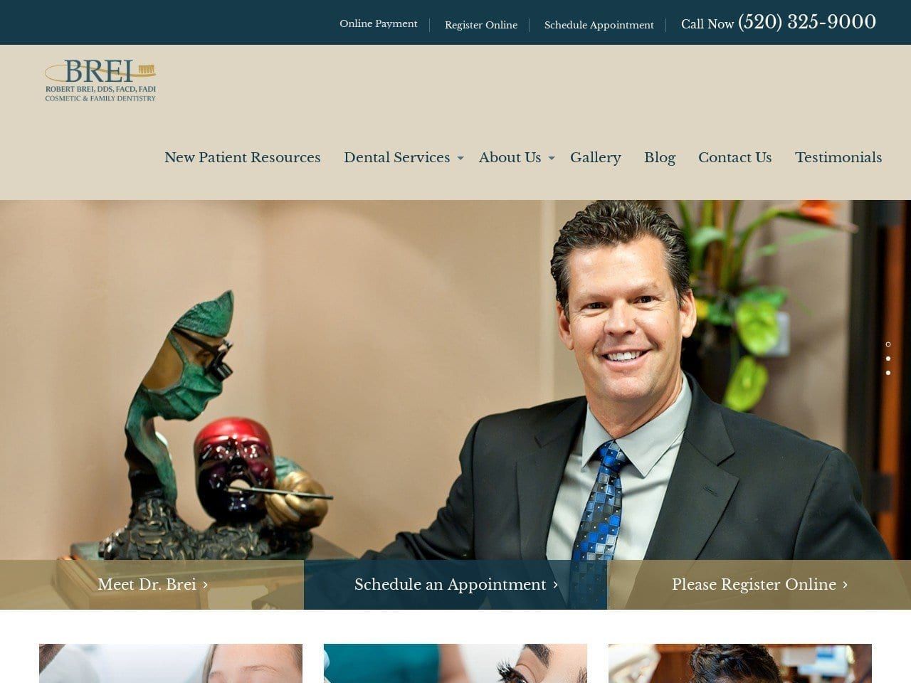 Robert Brei DDS Website Screenshot from drbrei.com