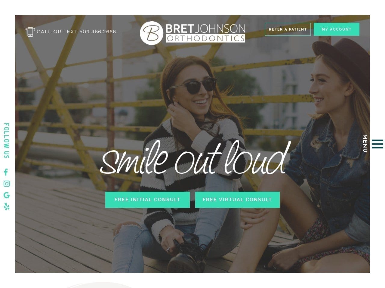 Bret Johnson Orthodontics Website Screenshot from drbretortho.com