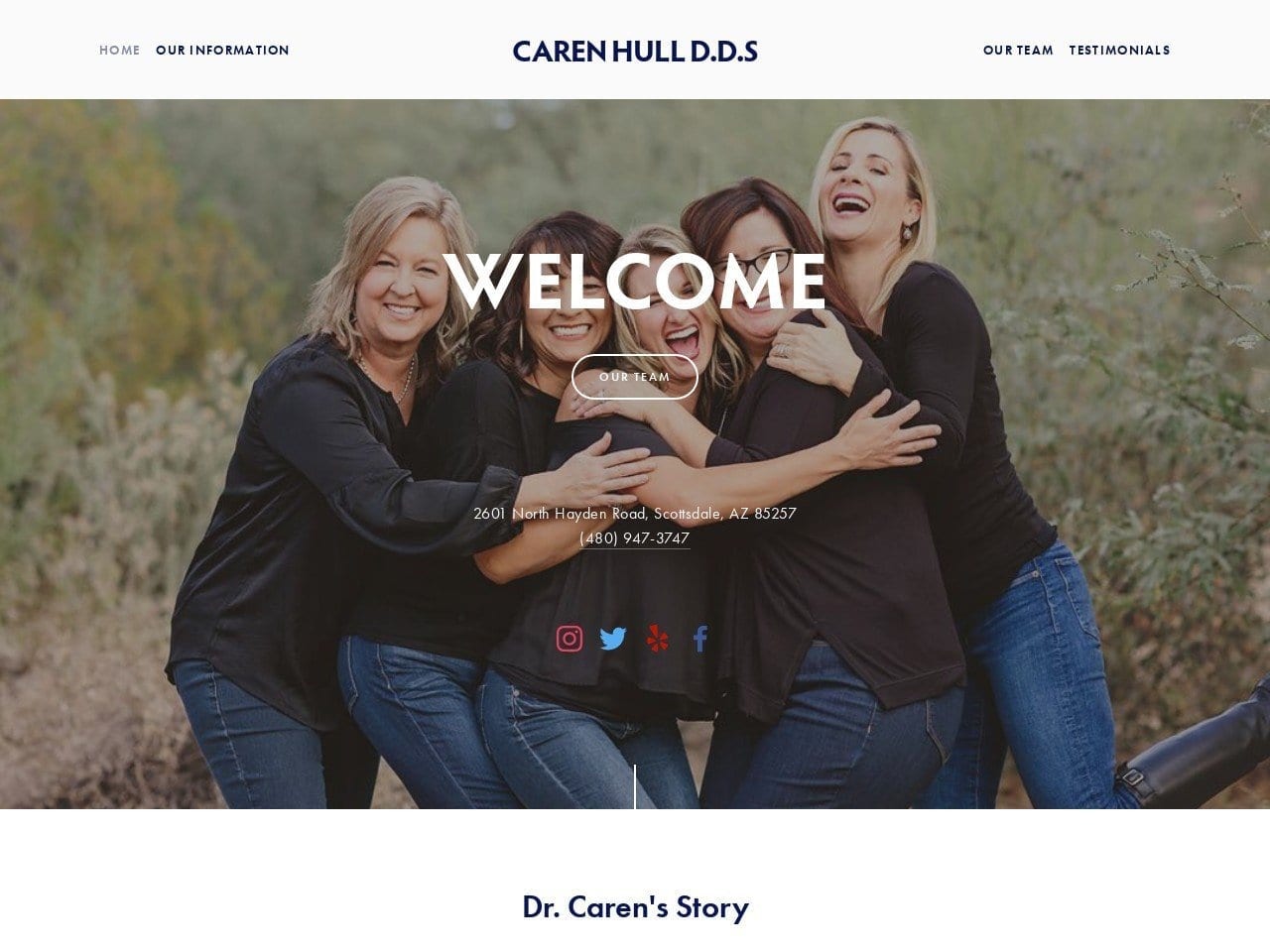 Dr. Caren P. Hull DDS Website Screenshot from drcarenhull.com