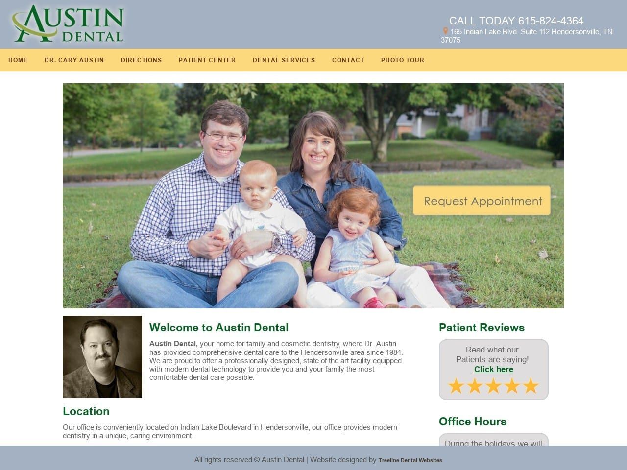 Austin Cary M DDS Website Screenshot from drcaryaustin.com