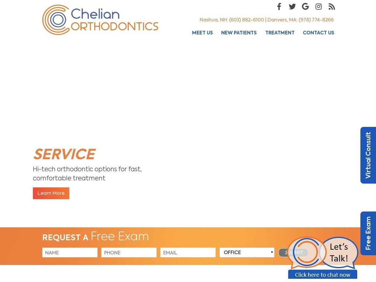 My Orthodontist Website Screenshot from drchelian.com