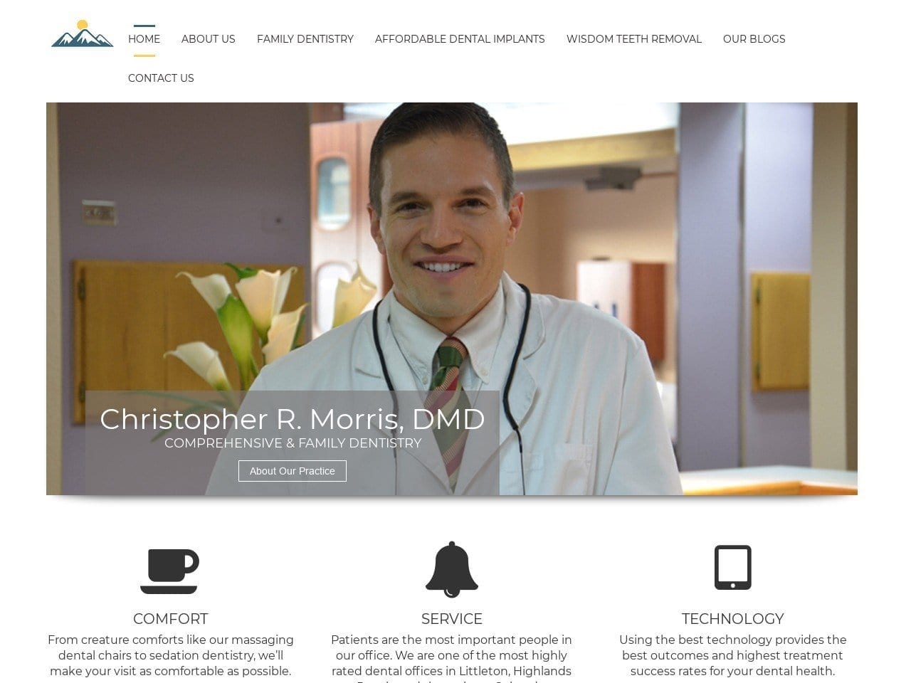 Christopher R. Morris Dmd Website Screenshot from drchristophermorris.com