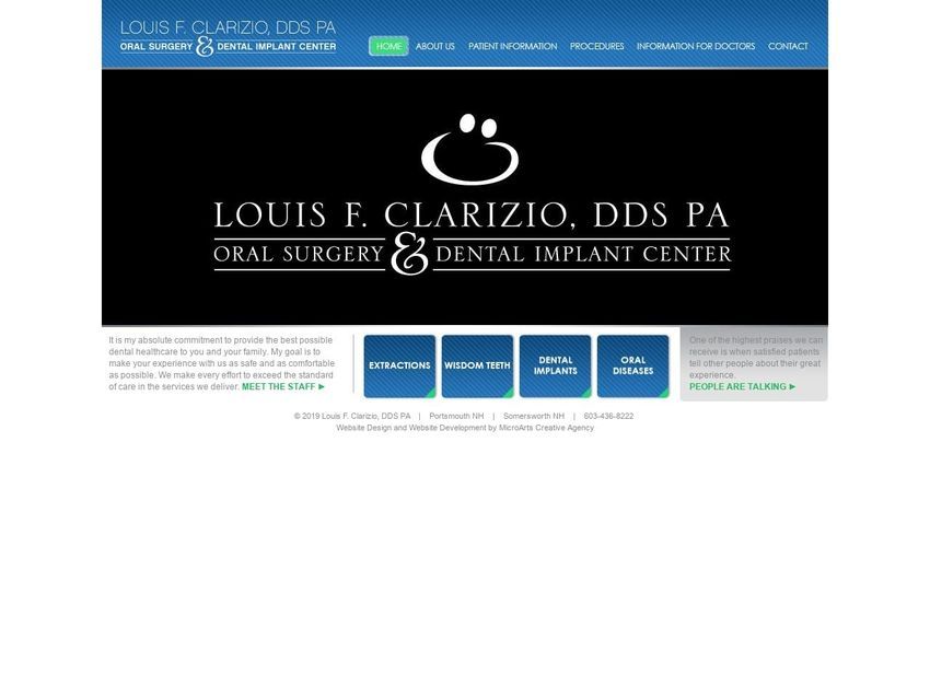 Louis F. Clarizio D.D.S. PA Website Screenshot from drclarizio.com