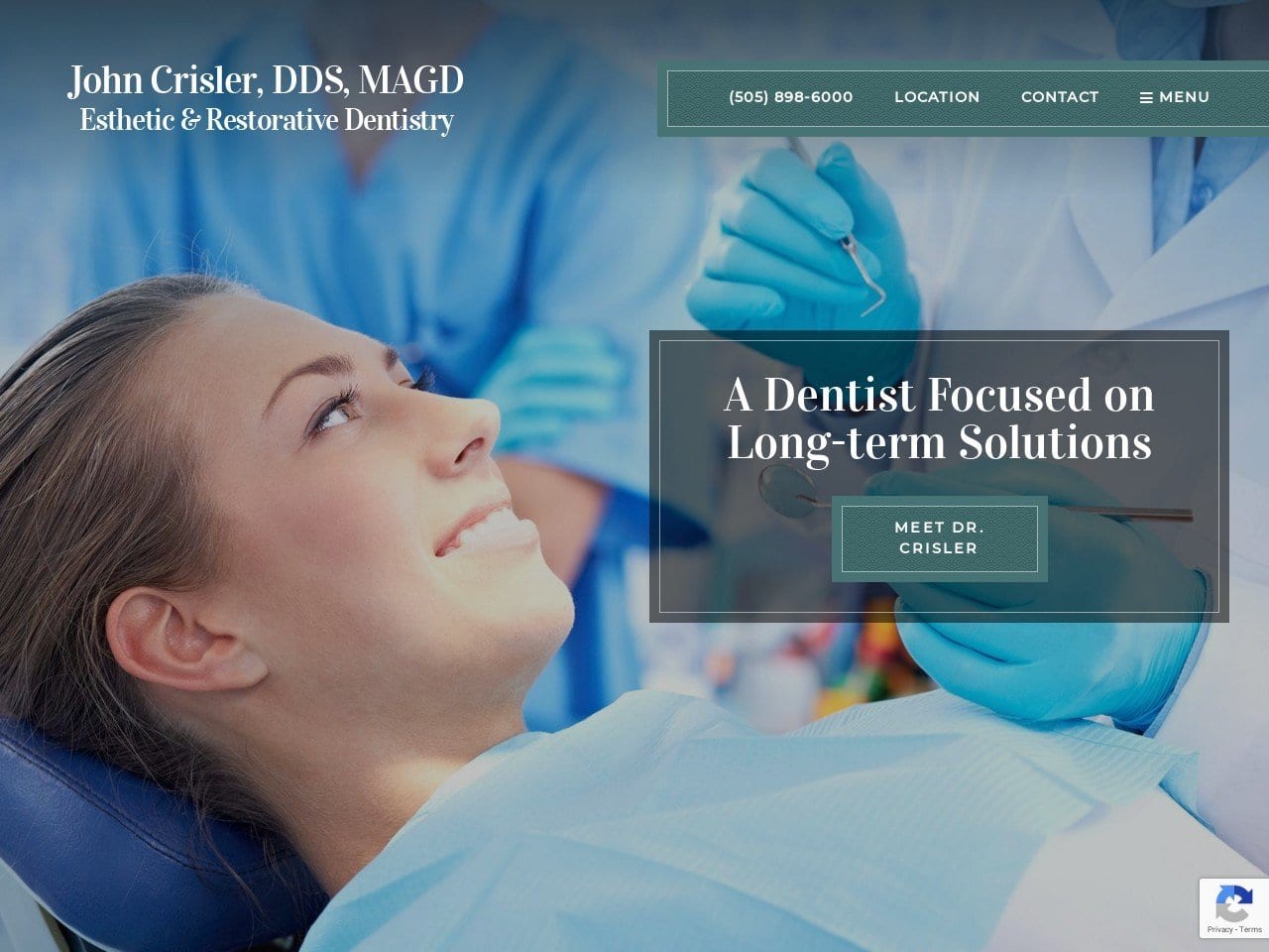 John Crisler DDS MAGD Website Screenshot from drcrisler.com