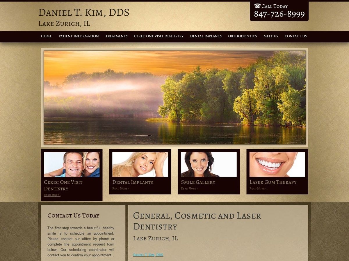 Family Dentist Website Screenshot from drdanielkim.com