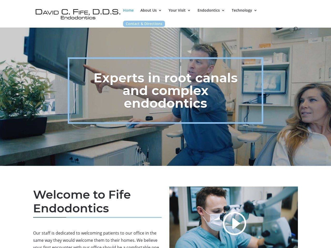 David C Fife Endodontics Website Screenshot from drdavidfife.com