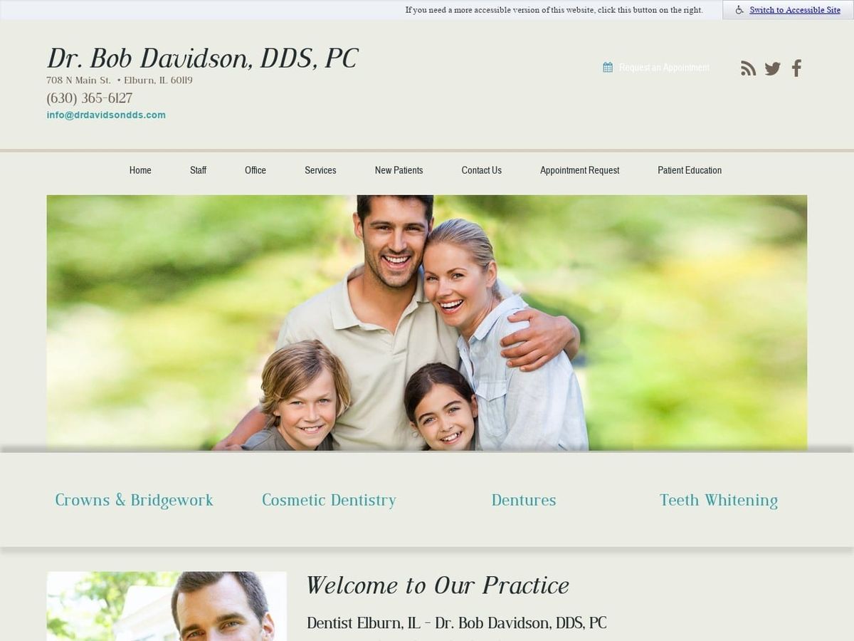 Dr. Robert B Davidson D.D.S. P.C. Website Screenshot from drdavidsondds.com