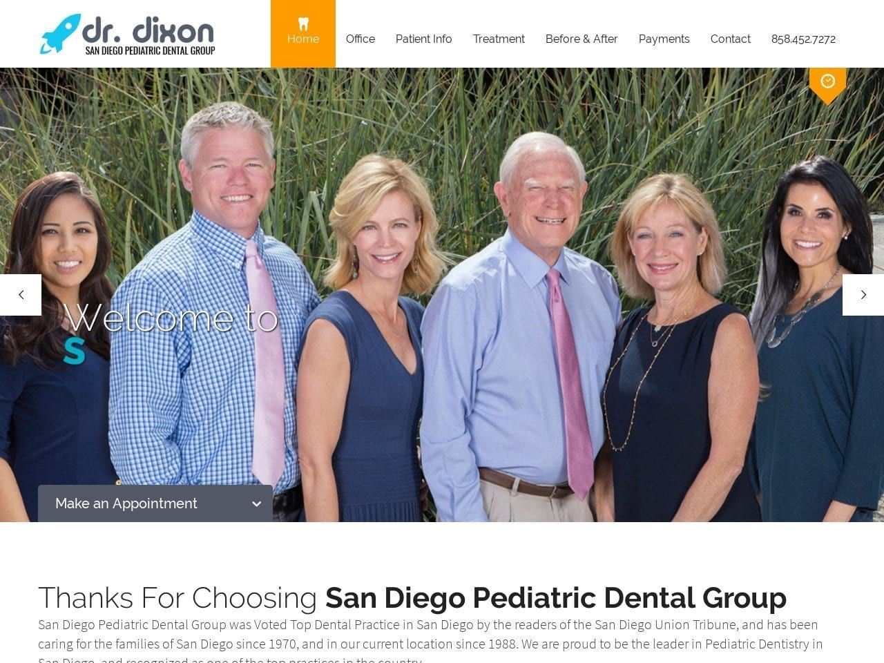 Dr Dixon Dentist Website Screenshot from drdixon.com