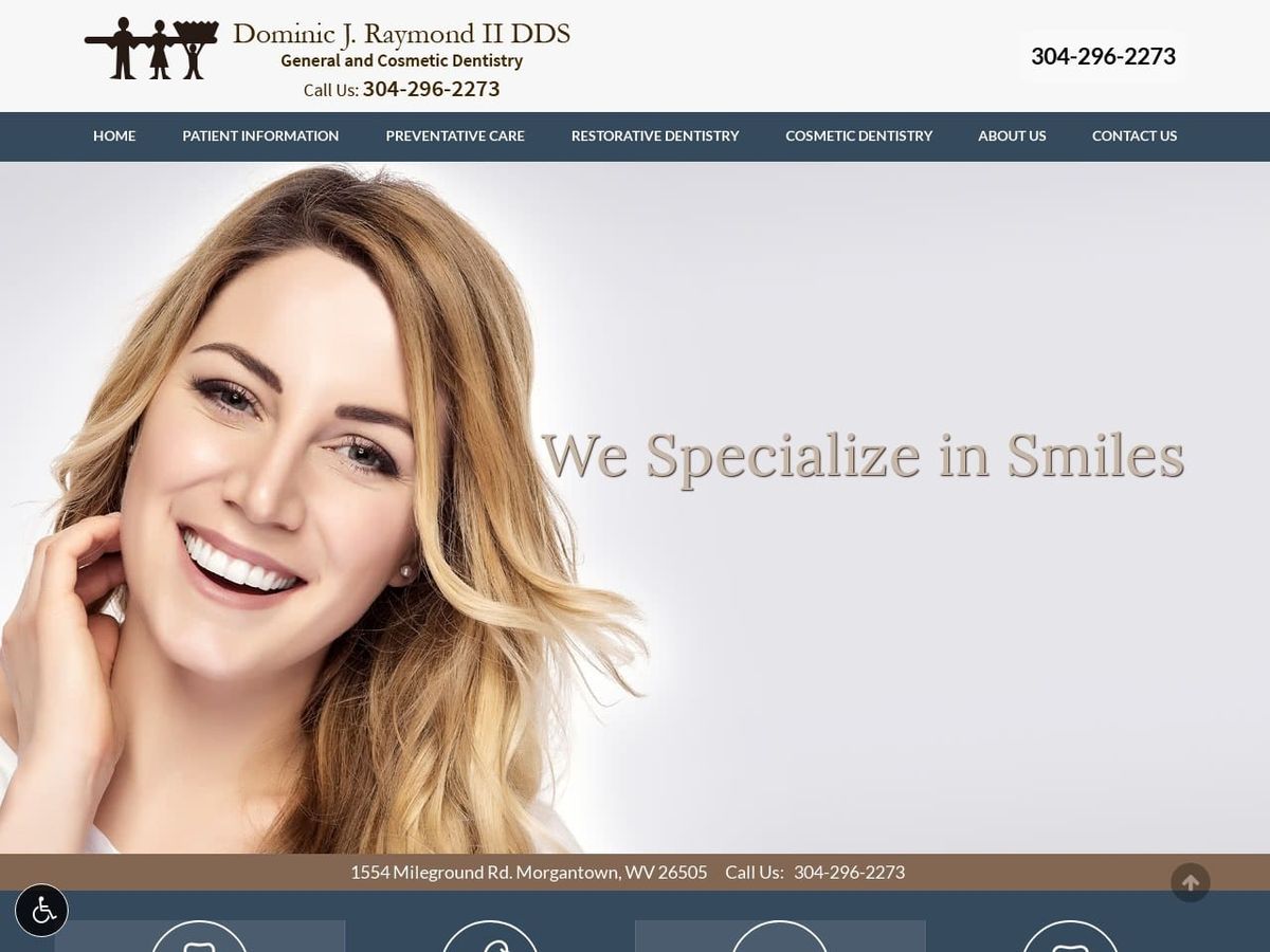 A Family Dental Practice Website Screenshot from drdraymond.com