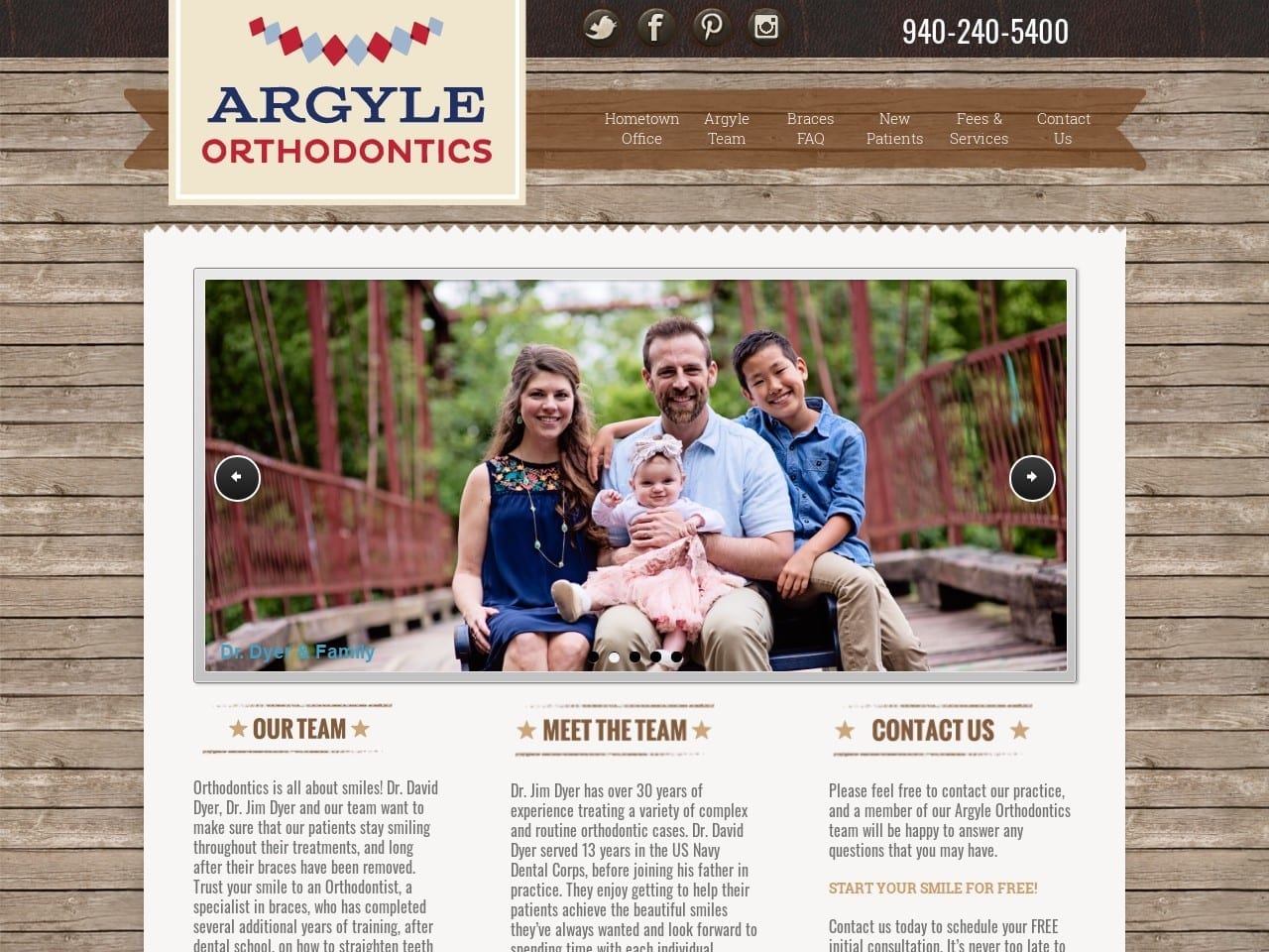 Drdyer Ortho Website Screenshot from drdyerortho.com