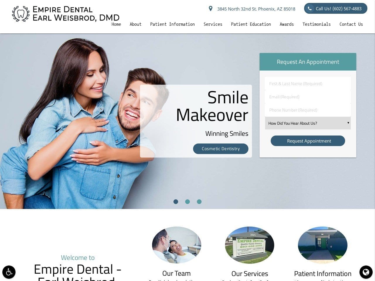 Empire Dental Lcc Website Screenshot from drearlweisbrod.com