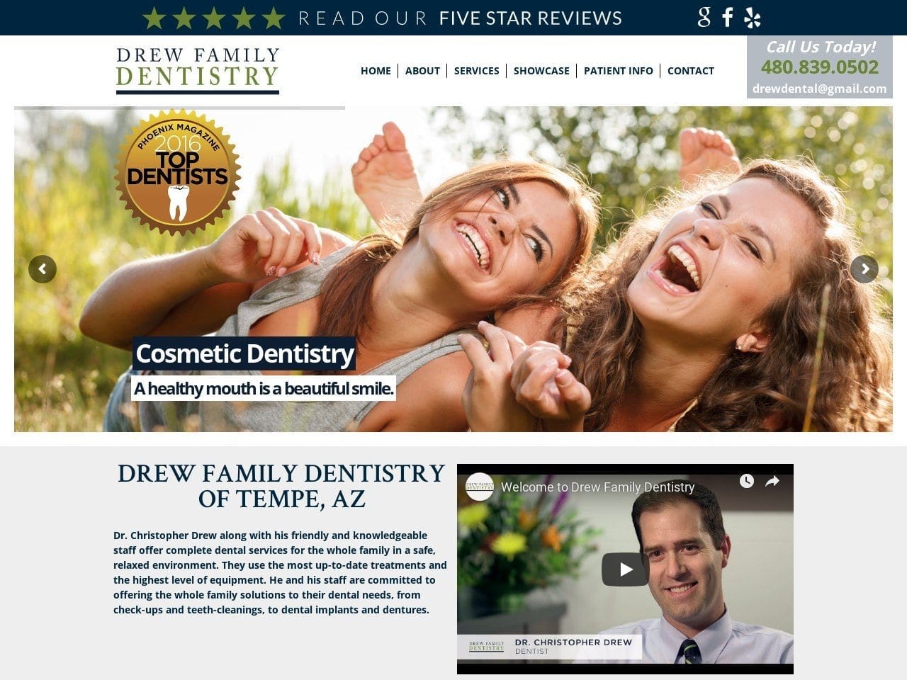 Dr Ew Family Dentistry Website Screenshot from drewfamilydentistry.com