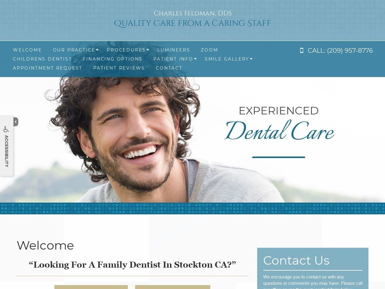 Dr. Charles L. Feldman DDS Website Screenshot from drfeldman.com