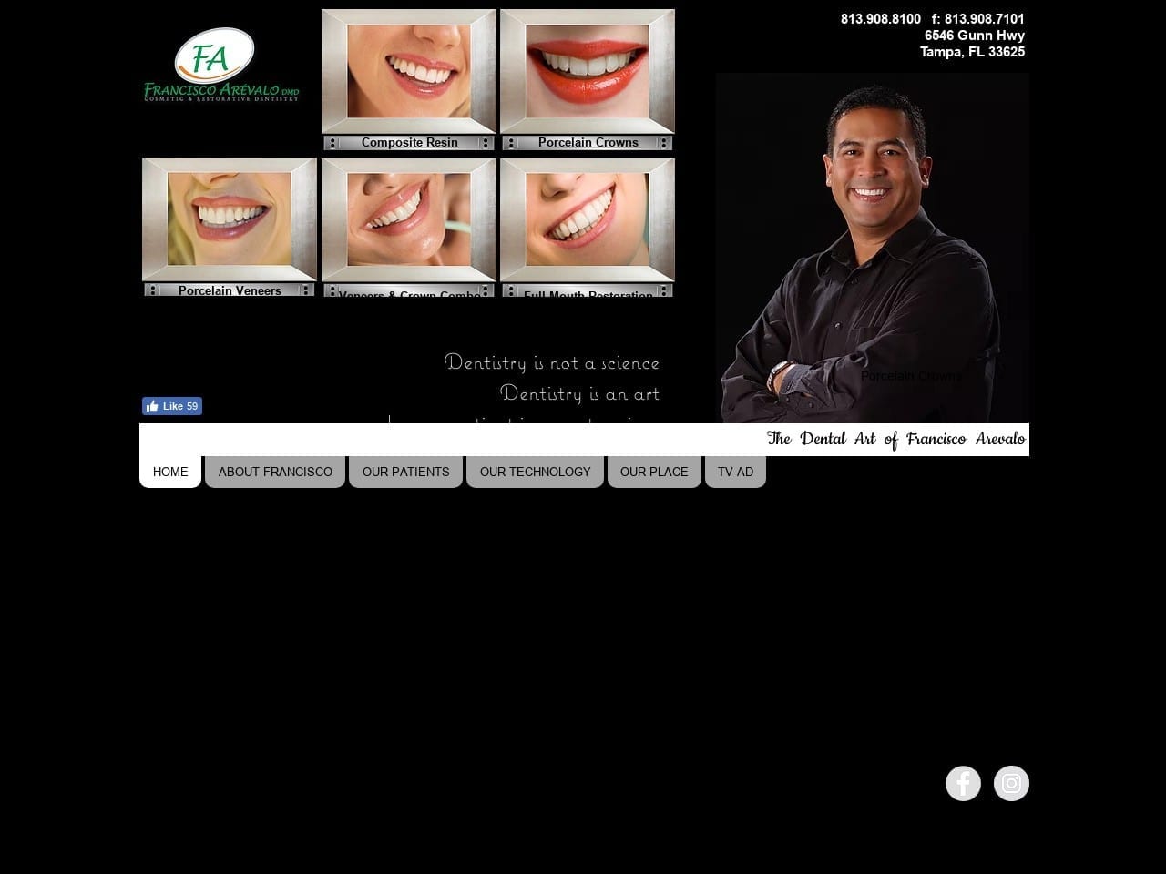 Arevalo Francisco DDS Website Screenshot from drfranciscoarevalo.com