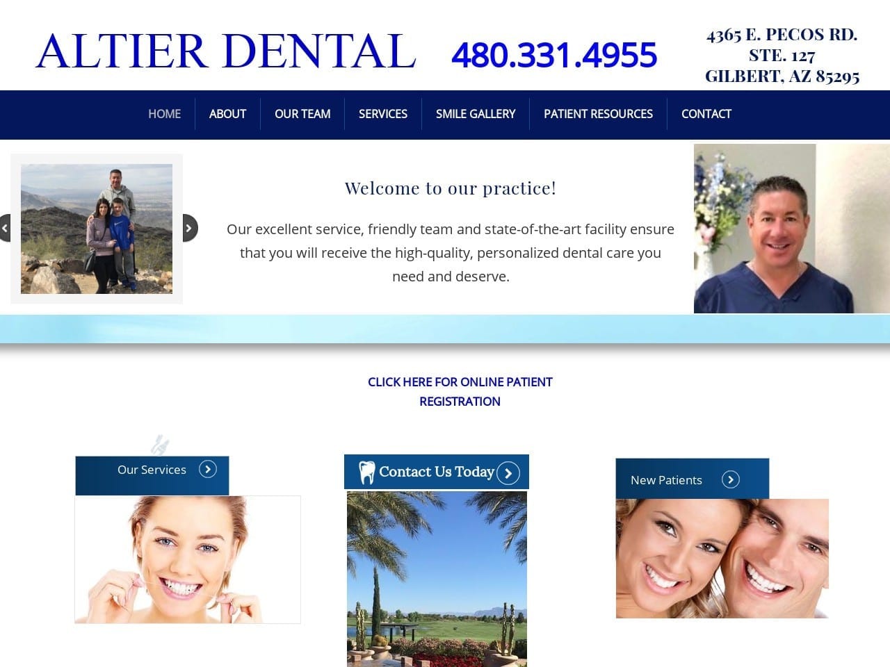 Aesthetic Family Dental Center Frank Altier DMD Website Screenshot from drfrankaltier.com