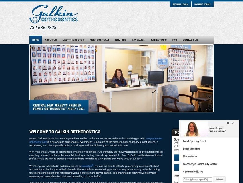 Scott D. Galkin DMD Website Screenshot from drgalkin.com