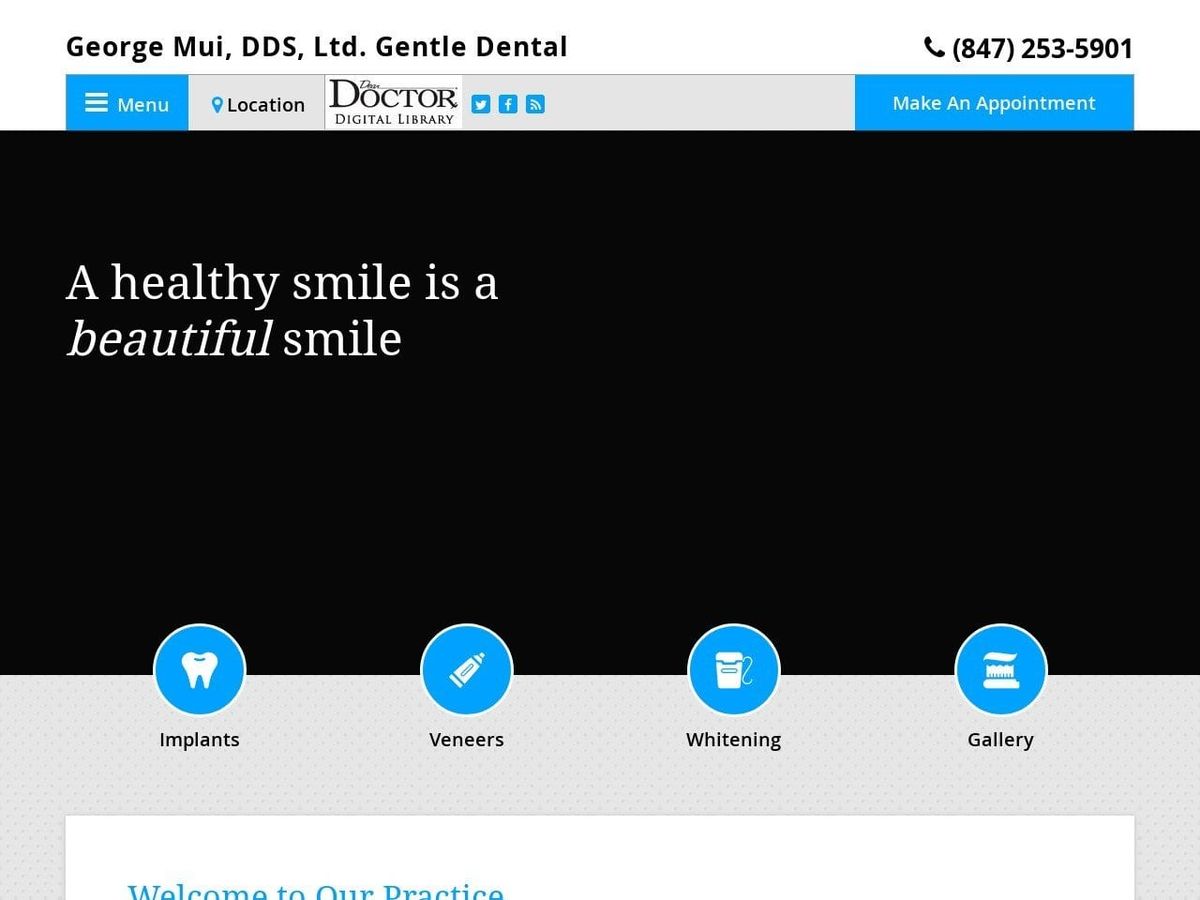 Dr. George Mui DDS Website Screenshot from drgeorgemui.com