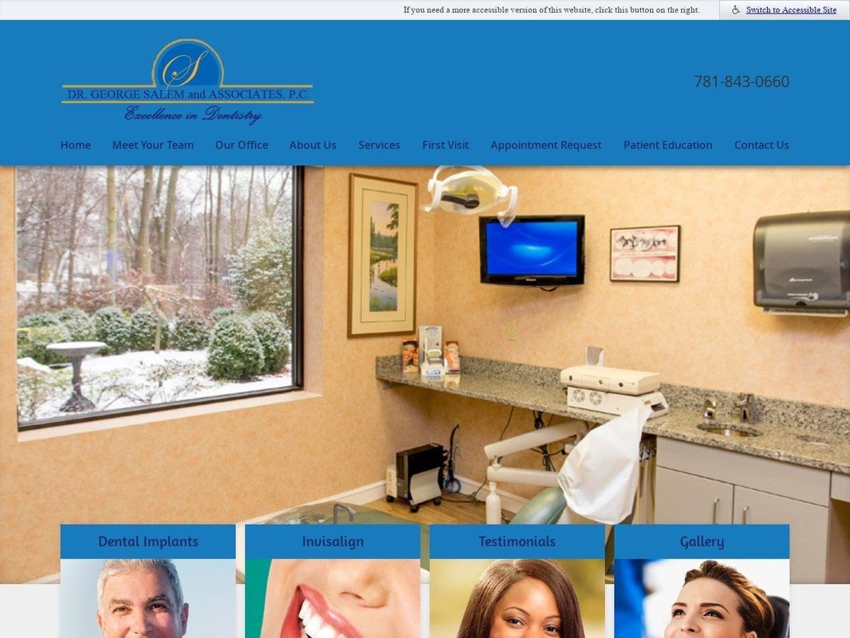 George Salem Dentist Website Screenshot from drgeorgesalem.com