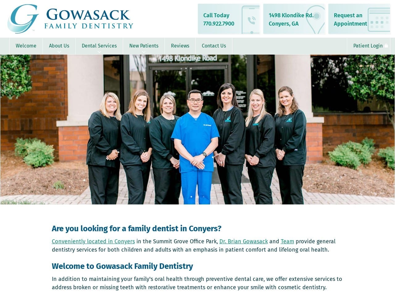 Family Dentistry Gowasack Brian J DDS Website Screenshot from drgfamilydentistry.com