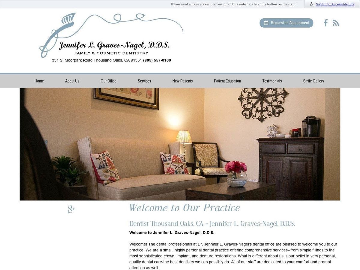 Jennifer L. Graves DDS Inc Website Screenshot from drgravesdental.com