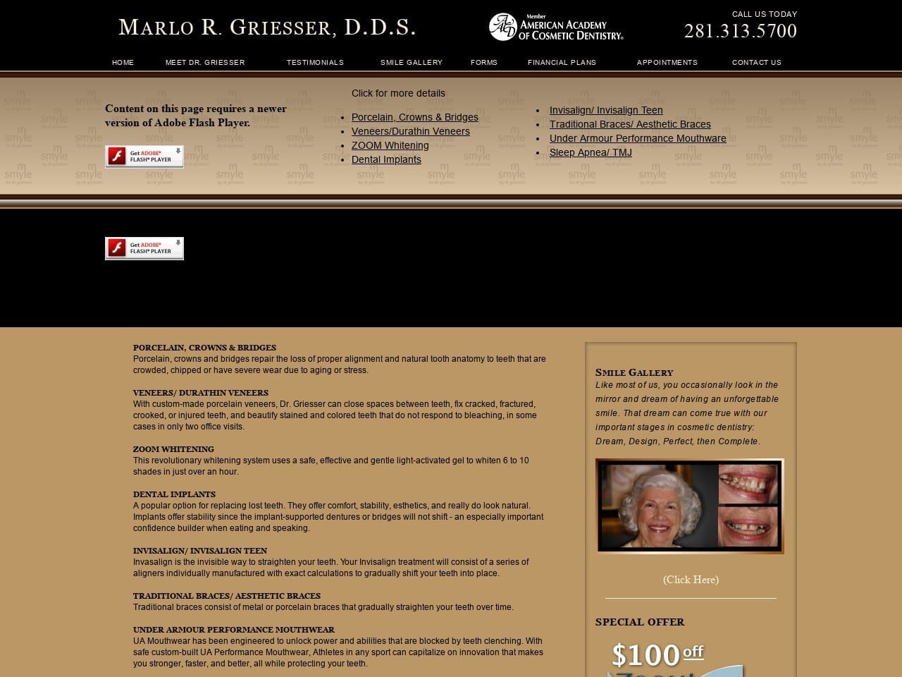 Griesser Marlo DDS Website Screenshot from drgriesser.com