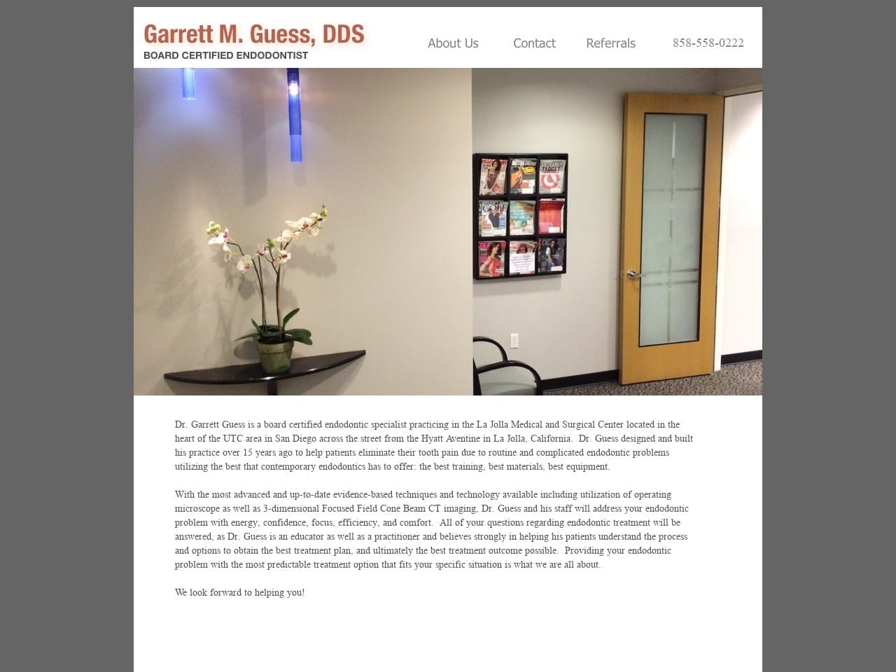 Garrett Guess Inc Guess Garrett M DDS Website Screenshot from drguess.com