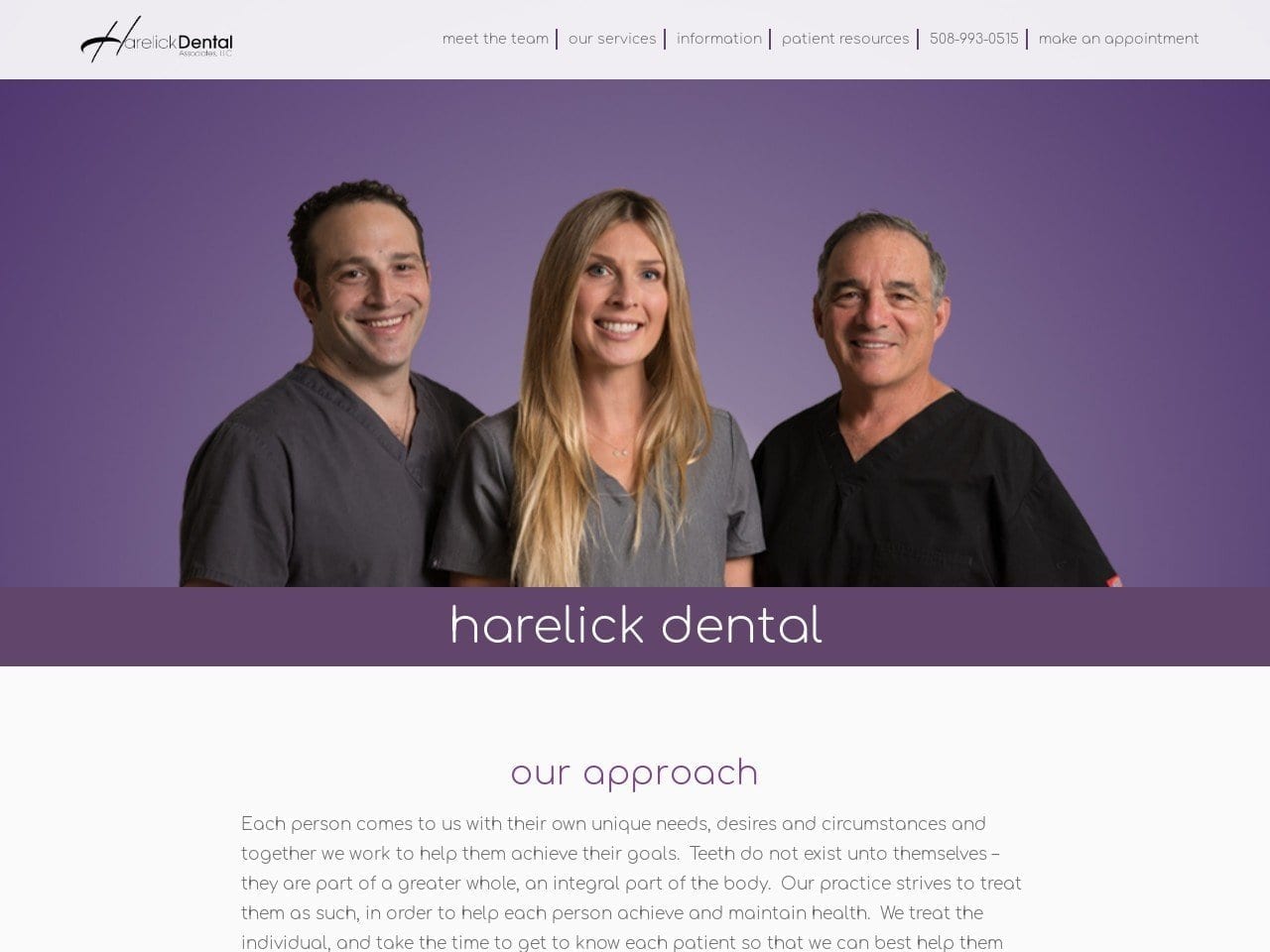 Natalie Harelick DMD (Harelick Dental Associates) Website Screenshot from drharelick.com