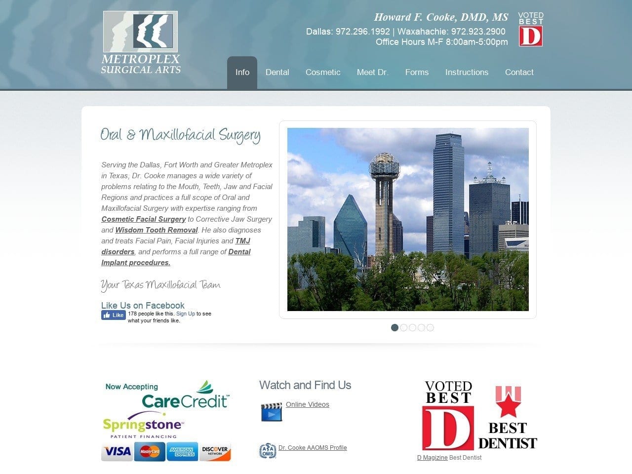Cooke Howard F DDS Website Screenshot from drhcooke.com
