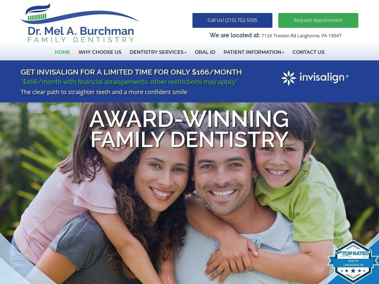 Dr Buchman Dentist Website Screenshot from drhightech.com