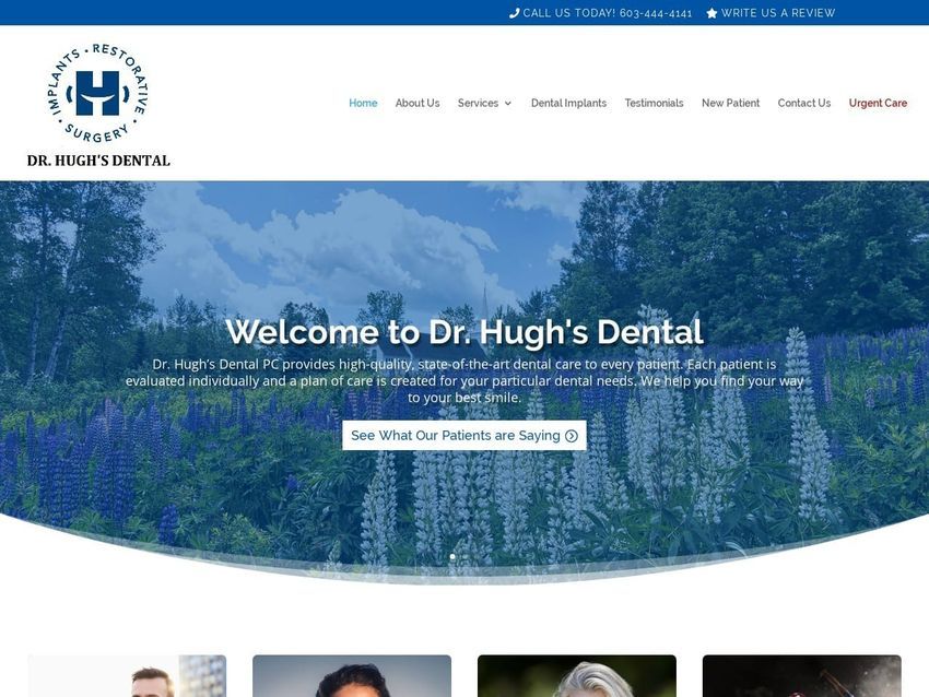 Dr. Hugh Dentist Website Screenshot from drhughsdental.com
