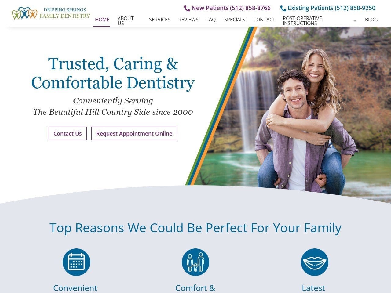 Dripping Springsfamily Dentist Website Screenshot from drippingspringsfamilydentistry.com