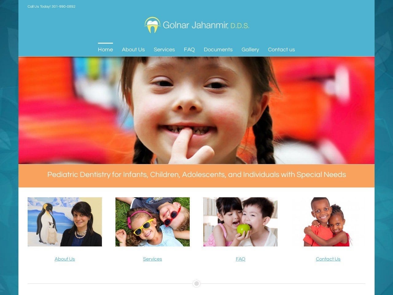 Golnar Jahanmir DDS Website Screenshot from drj4kids.com