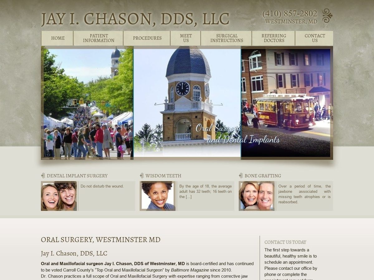 Jay I Chason Dds Website Screenshot from drjaychason.com